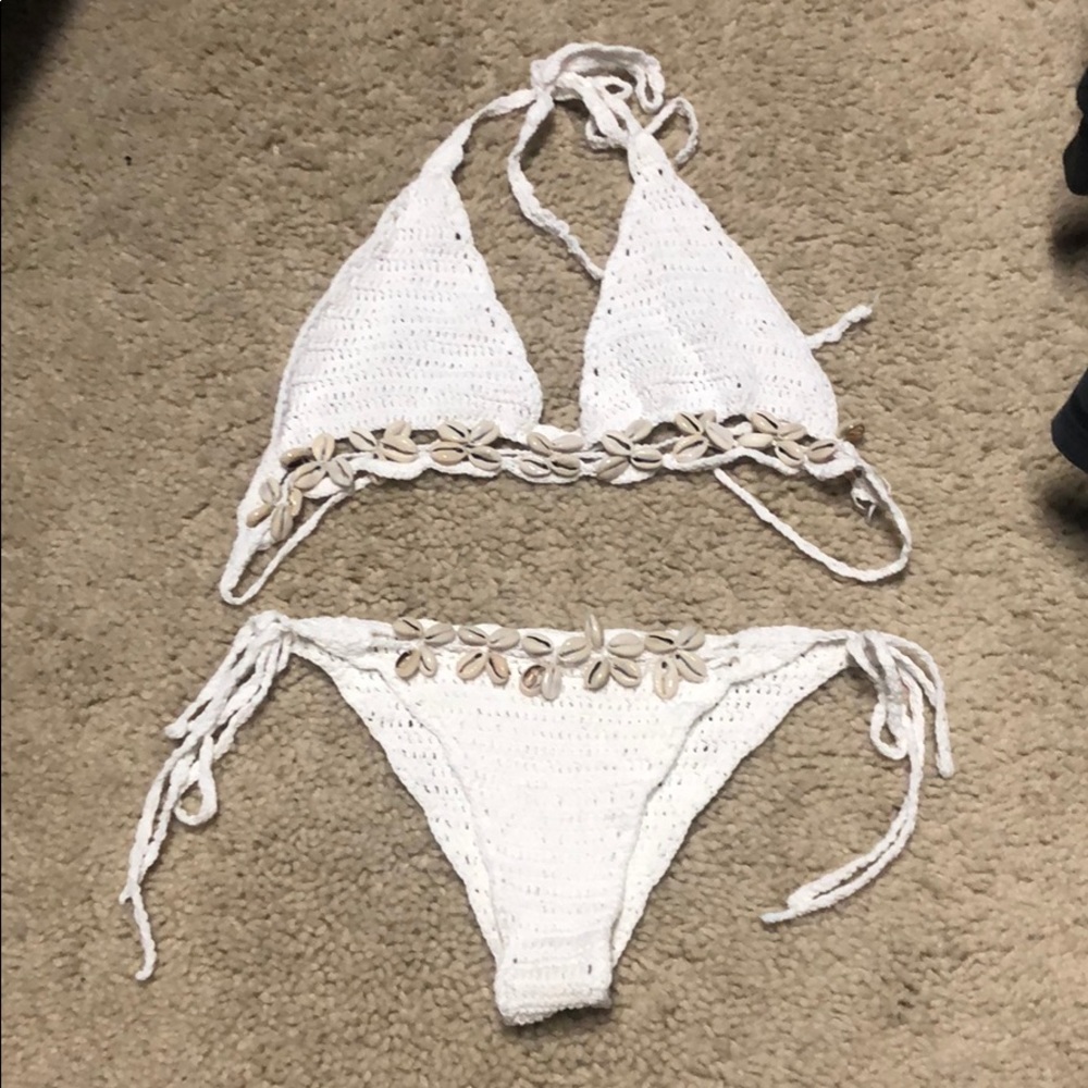 Beautiful white bathing suit